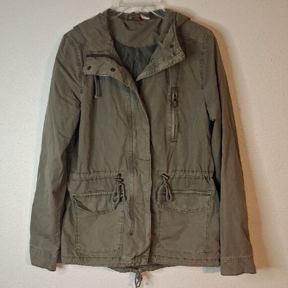 Divided Women's Olive Green Hooded Jacket size 10 - Picture 1 of 6